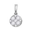 Image 1 : 0.50 CTWDiamond Cluster Pendant 14KT White Gold - REF-52M4H