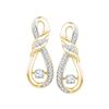 Image 1 : 0.33 CTW Diamond Solitaire Ribbon Earrings 10KT Yellow Gold - REF-44W9K