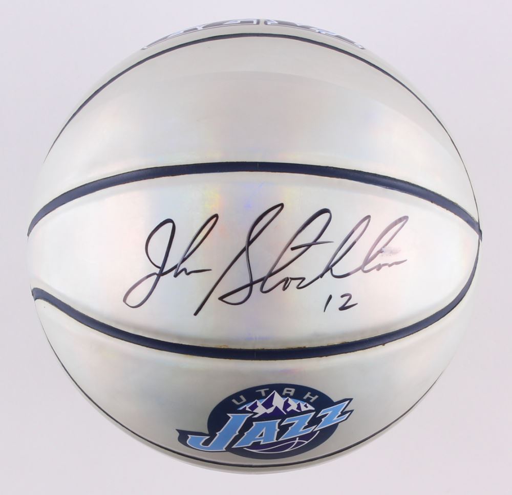 john stockton signed basketball