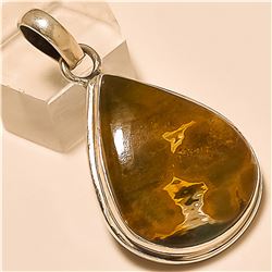 Brown Jasper Pendant Solid Sterling Silver