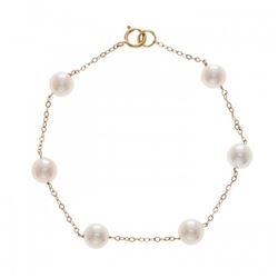 6.5-7.0mm Japanese Akoya Tin Cup Pearl Bracelet