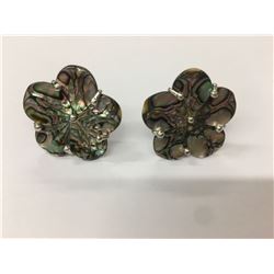 Black Shell .925 Sterling Silver Earring 2.80g