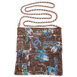 Chanel Rhinestone Chain Mail Crossbody Shoulder Bag-runway