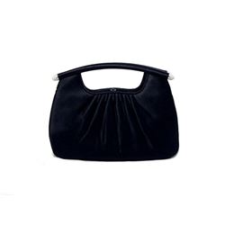 Judith Leiber Black Satin Evening Bag