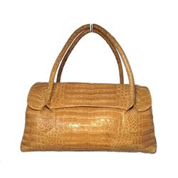 Nancy Gonzalez Tan Crocodile Handbag