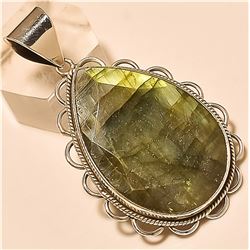LAbradorite Pendant Solid Sterling Silver