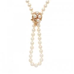 6.5-7.0mm Japanese Akoya Pearl Shortener with Diamonds