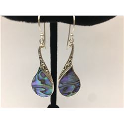 Abalone coral .925 Sterling Silver Earring