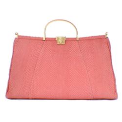 Barry Kieselstein-Cord Pink Snakeskin Handbag