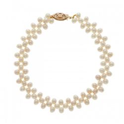 4.0-4.5mm Fishfold Freshwater Pearl Bracelet