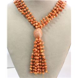 Assorted Chips Necklace (Pink Orange)