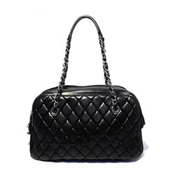 Chanel Black Quilted Medium Shopper Tote Shoulder Bag