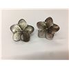 Image 1 : Black Shell .925 Sterling Silver Earring