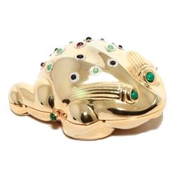 Judith Leiber Gold Frog Minaudiere