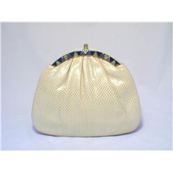 Judith Leiber Beige Lizard Clutch