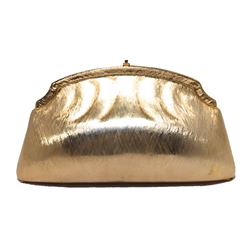 Judith Leiber Gold Evening Bag Clutch