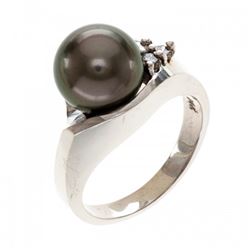 9.5-10.0mm Tahitian Black Pearl Ring