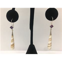Sterling Silver W/ Mop Earring