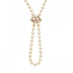 6.0-6.5mm Japanese Akoya Pearl Shortener with Diamonds