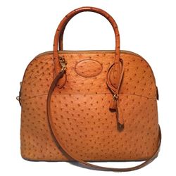Hermes Tan Ostrich Bolide Handbag