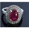 Image 1 : 4.59ct Ruby 14K White Gold Ring