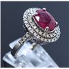 Image 3 : 4.59ct Ruby 14K White Gold Ring
