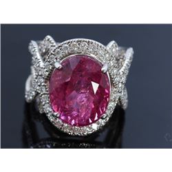 16.60ct Rubellite 18K White Gold Ring
