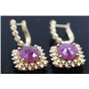 Image 1 : 11.21ct Ruby Cabochion 14K Yellow Gold Earring
