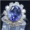 Image 1 : 2.40ct Approx Tanzanite 14K White Gold Ring
