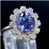 Image 2 : 2.40ct Approx Tanzanite 14K White Gold Ring