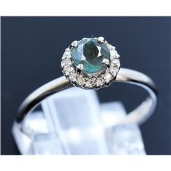 0.79ct Alexandrite 14K White Gold Ring