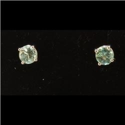 0.88ct Tourmaline 14K White Gold Earring