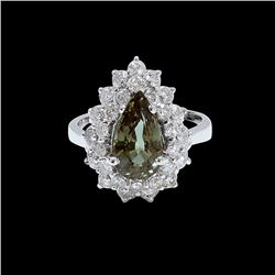 3.11ct Alexandrite 18K White Gold Ring