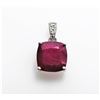 Image 1 : 6ct Ruby 14K White Gold Pendant