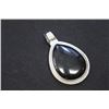 Image 1 : 39X63 M.M. Inlay Frame Magnetic Clasp-Pear Hand-Polished-Artistic Jasp Pendants