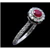 Image 2 : 0.98ct Ruby 14K White Gold Ring