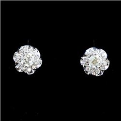 0.74ct Diamond 18K White Gold Earring