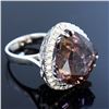 Image 2 : 23.46ct Bi-Color Tourmaline 14K White Gold Ring