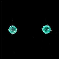 1.61ct Emerald 14K White Gold Earring