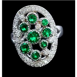 1.42ct Tsavourite 14K White Gold Ring