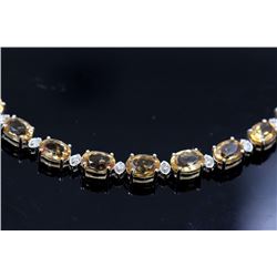 20.05ct Imperial Topaz 14K White Gold Bracelet
