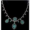 Image 2 : 51ct Emerald 14K White Gold Necklace