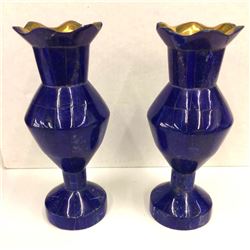 Natural Lapis decorative item hand crafted 8"