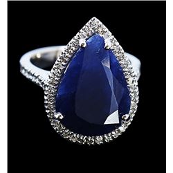 9.18ct Sapphire 14K White Gold Ring