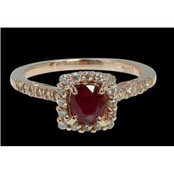 0.99ct Ruby 14K Rose Gold Ring