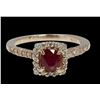 Image 1 : 0.99ct Ruby 14K Rose Gold Ring