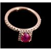 Image 3 : 0.99ct Ruby 14K Rose Gold Ring