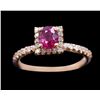 Image 4 : 0.99ct Ruby 14K Rose Gold Ring