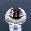 Image 2 : 13.52ct Bi-Color Tourmaline 18K White Gold Ring