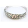 Image 2 : GIA ALEXANDRITE 10.07CT 18K WHITE GOLD BANGLE